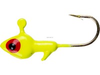 Jerry's Painted Minnow Head Jig. Gold Hook, 8pk., 1/32oz Chartreuse