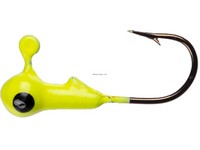 Jerry's Painted Round Head Jig. Bronze Hook, 10pk., 1/32oz Chartreuse