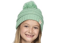 Kid's Knit CC Beanie with Pom - Mint