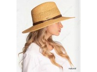 Ladies CC Braided Straw Hat Natural