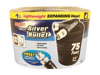 Pocket Hose Silver Bullet 3/4 in. D X 75 ft. L Expandable Lightweight Garden Hose Black