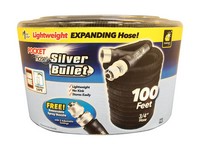 Pocket Hose Silver Bullet 3/4 in. D X 100 ft. L Expandable Lightweight Garden Hose Black