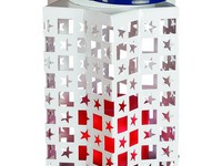 Paradise 6.7 in. Metal Patriotic Flameless Lantern White