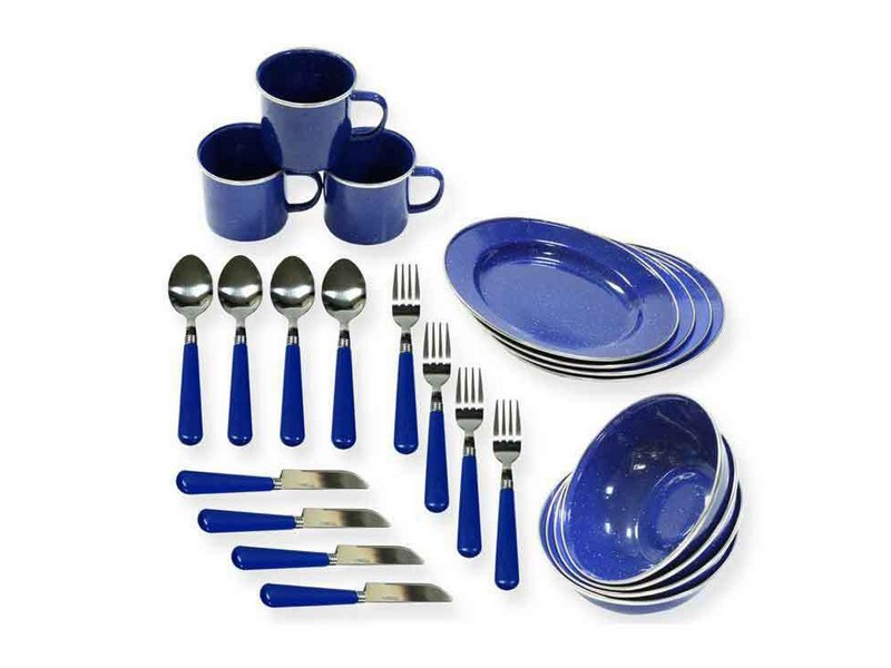 Stansport 4-Person 24Pc. Enamel Camp Set