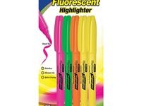 BAZIC Pen Style Highlighters 5PK