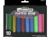 BAZIC Classic Glitter Glue Pen 10pk
