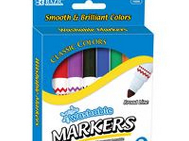 BAZIC Washable Markers 8PK