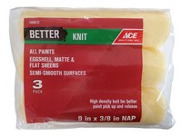 Ace Better Knit 9 in. W X 3/8 in. S Paint Roller Cover 3 pk