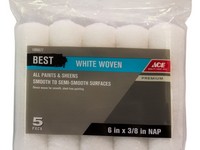 Ace Best Woven Fabric 6 in. W X 3/8 in. S Mini Paint Roller Cover 5 pk