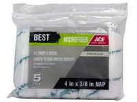 Ace Best Microfiber 4 in. W X 3/8 in. S Mini Paint Roller Cover 5 pk