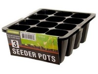 12 Cells 3 Pk. Seeder Pots Set