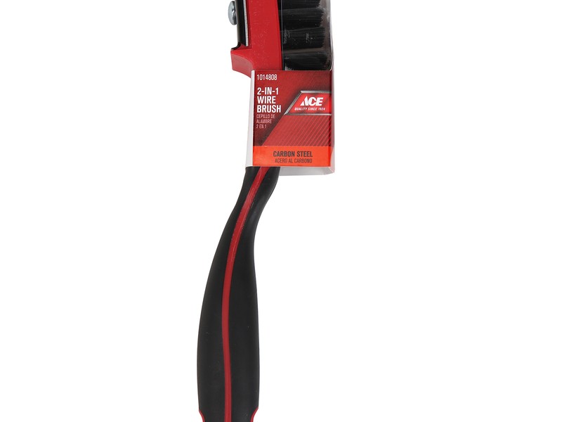 Ace 4 in. W X 7 in. L Carbon Steel Wire Brush with Scraper