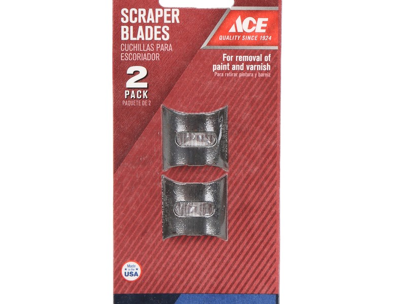 Ace 1 in. W High Carbon Steel Double Edge Paint Remover Replacement Blades