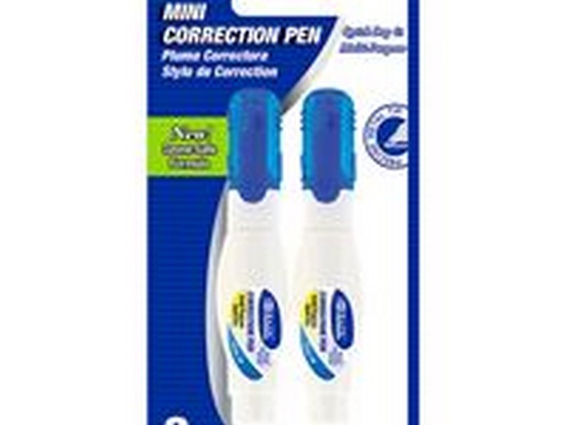 BAZIC Metal Tip Mini Correction Pen 2pk