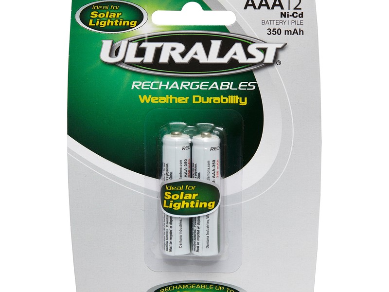 Ultralast Ni-Cad AAA 1.2 V 350 Ah Rechargeable Battery 2 pk