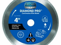 Century Drill & Tool 4 in. D X 5/8 and 7/8  S Diamond Continuous Rim Diamond Saw Blade