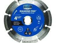Century Drill & Tool 4-1/2 in. D X 5/8 and 7/8 in. S Diamond Segmented Rim Blade 1 pk