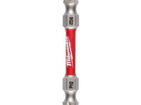 Milwaukee Shockwave Phillips/Square PH2/SQ2  S X 2-3/8 in. L Impact Double-Ended Power Bit Steel 1 p