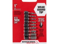 Milwaukee Shockwave Hex 1 in. L Impact Insert Bit Set Steel 9 pc