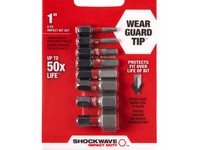Milwaukee Shockwave Hex 1 in. L Impact Insert Bit Set Steel 8 pc