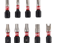 Milwaukee Shockwave Assorted 1 in. L Impact Security Insert Bit Set Steel 9 pc