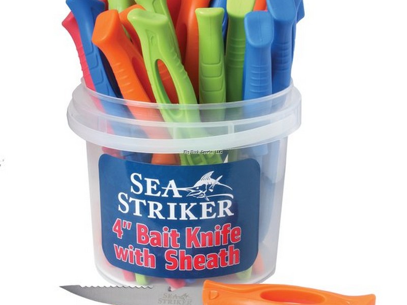 Sea Striker SSPBK-24 4" Bait Knives w/Sheath Assorted Colors