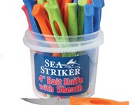 Sea Striker SSPBK-24 4" Bait Knives w/Sheath Assorted Colors