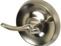 OakBrook Small Brushed Nickel Zinc 2 in. L Double Hook 30 lb 1 pk