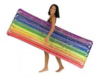 PoolCandy Inflatable Rainbow Deluxe Pool Raft