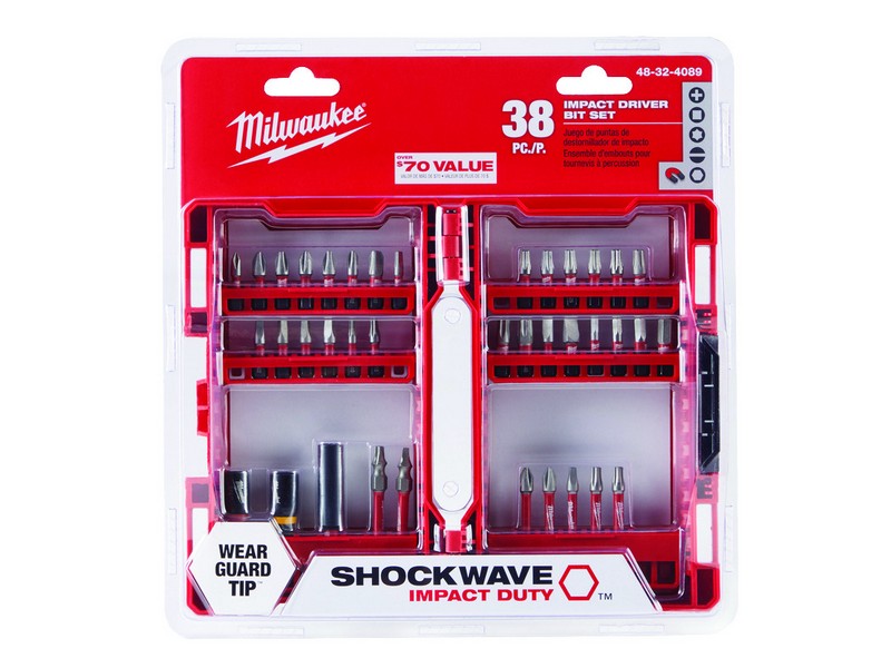 Milwaukee Shockwave Assorted Impact Driver Bit Set Alloy Steel 38 pc