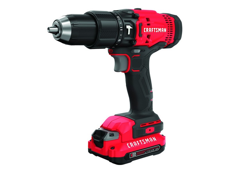 Craftsman 20 V 1/2 in. Brushed Cordless Hammer Drill Kit (Battery &