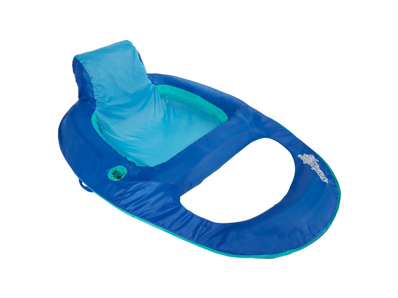 Swimways Blue Fabric/Mesh Inflatable Mattress Floating Pool Mat