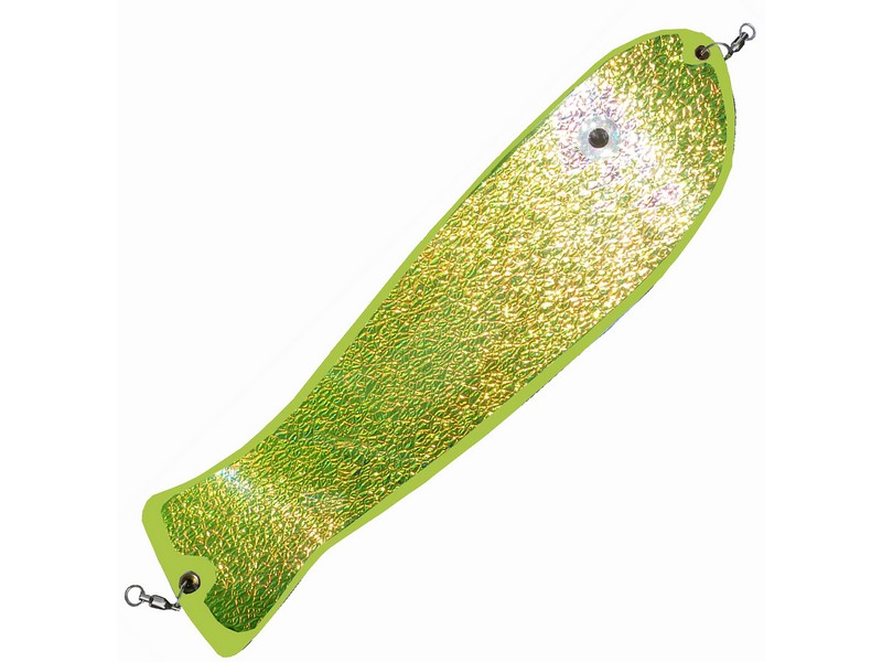 Pro Troll 11" Fish & Chip Flasher UV on Chartreuse