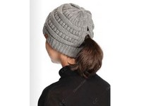 C.C Beanie Criss-Cross Knit Beanie Light Grey