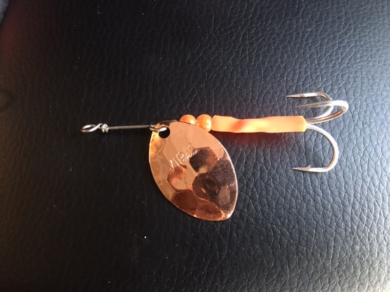 VIP Outdoors #3.5 Hex Cascade "Copper" Salmon spinner