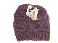 C.C Beanie Criss-Cross Knit Beanie Violet