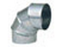 Imperial 4 in. D X 4 in. D Adjustable 90 deg Galvanized Steel Stove Pipe Elbow