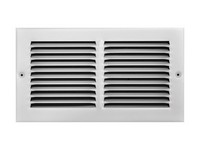 Tru Aire 6 in. H X 12 in. W 1-Way Powder Coat White Steel Return Air Grille