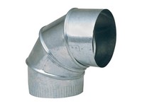 Imperial 5 in. D X 5 in. D Adjustable 90 deg Galvanized Steel Stove Pipe Elbow