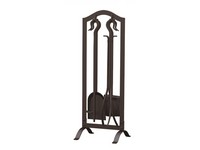 Panacea Black Antique Steel Fireplace Tool Set