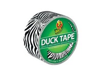 Duck 1.88 in. W X 10 yd L Black/White Zig-Zag Zebra Duct Tape