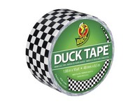 Duck 1.88 in. W X 10 yd L Black/White Checker Duct Tape