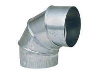 Imperial 3 in. D X 3 in. D Adjustable 90 deg Galvanized Steel Furnace Pipe Elbow