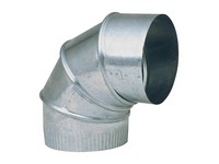 Imperial 6 in. D X 6 in. D Adjustable 90 deg Galvanized Steel Furnace Pipe Elbow