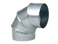 Imperial 8 in. D X 8 in. D Adjustable 90 deg Galvanized Steel Furnace Pipe Elbow