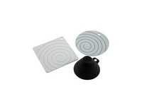 Core Kitchen 4.88 in. W X 9.06 in. L Black/White Silicone Jar Grip Set