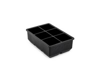 Core Kitchen 4.31 in. W X 6.27 in. L Onyx Silicone Ice Cube Tray