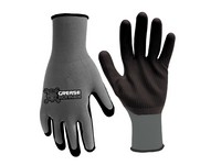 Grease Monkey L Latex Honeycomb Black/Gray Dipped Gloves
