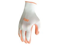 Digz L Polyurethane Coating Stretch Fit Gray/Orange Gardening Gloves