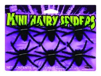 Fun World Mini Hairy Spiders Halloween Decor